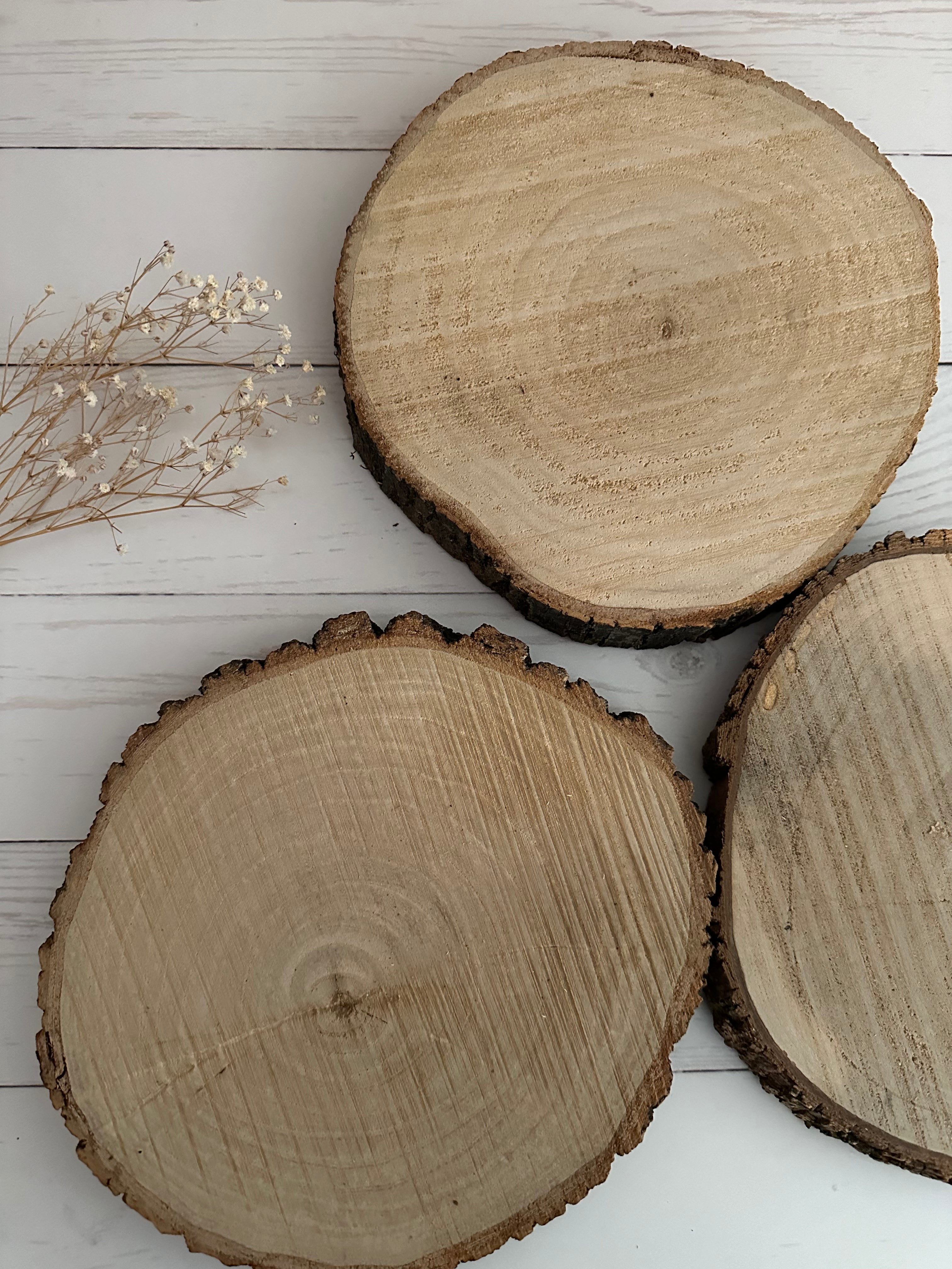 Rodaja de madera para centro de mesa