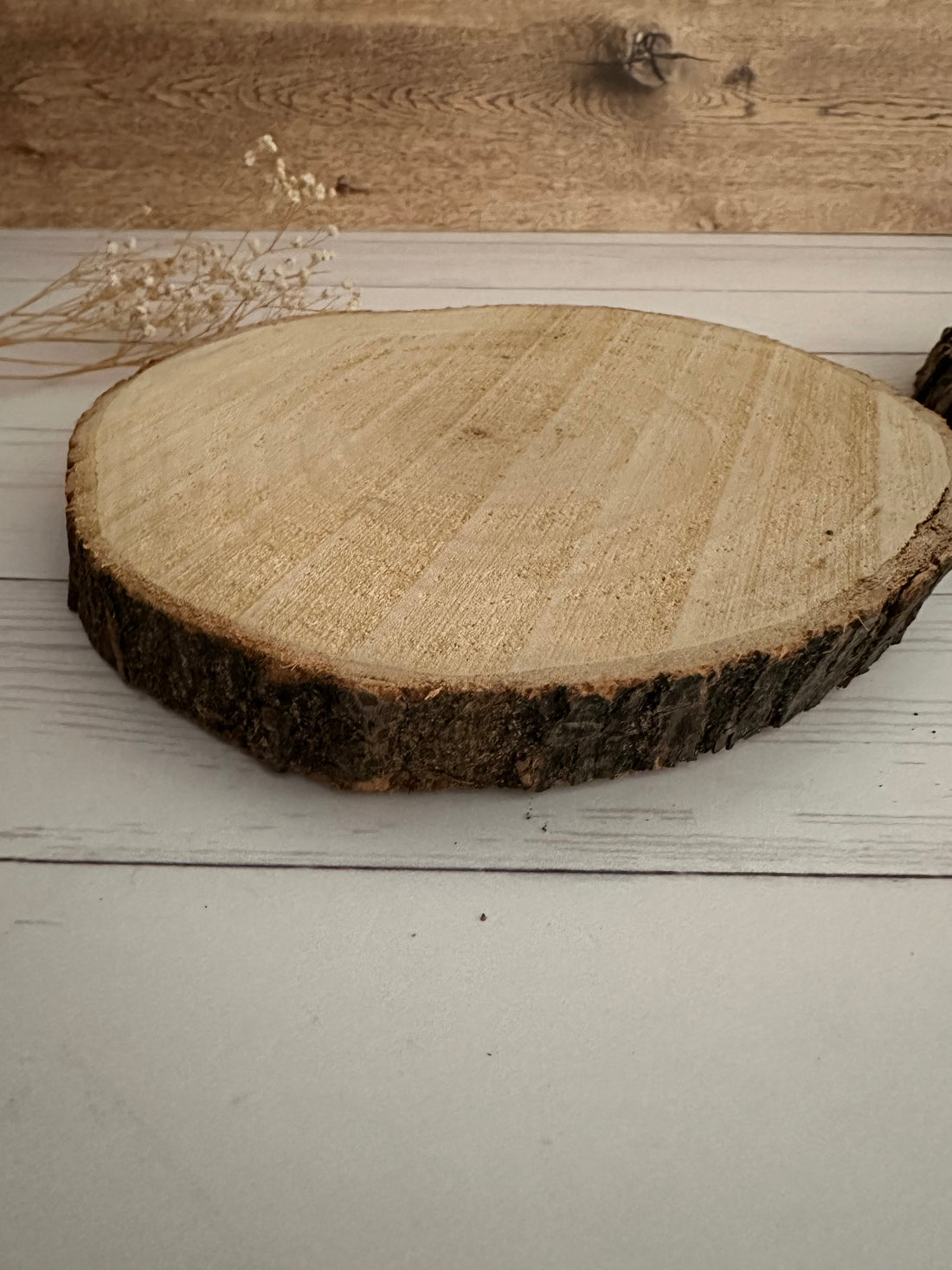 Rodaja de madera para centro de mesa