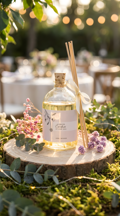 Infusor con varitas de bambú