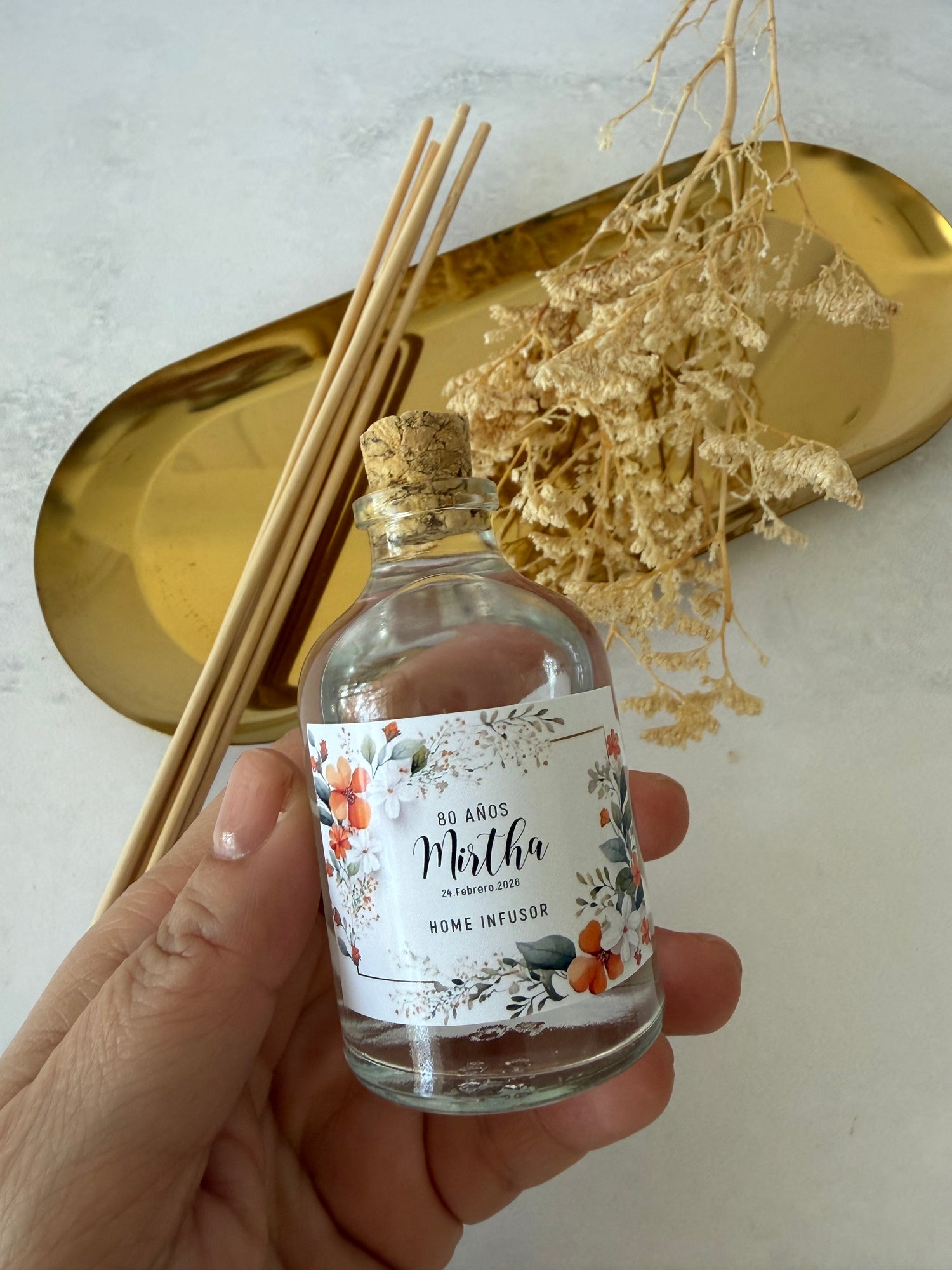 Infusor de 60 ml con varitas de bambú