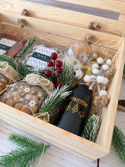 Christmas Delight con botella de vino espumoso de 200 ml