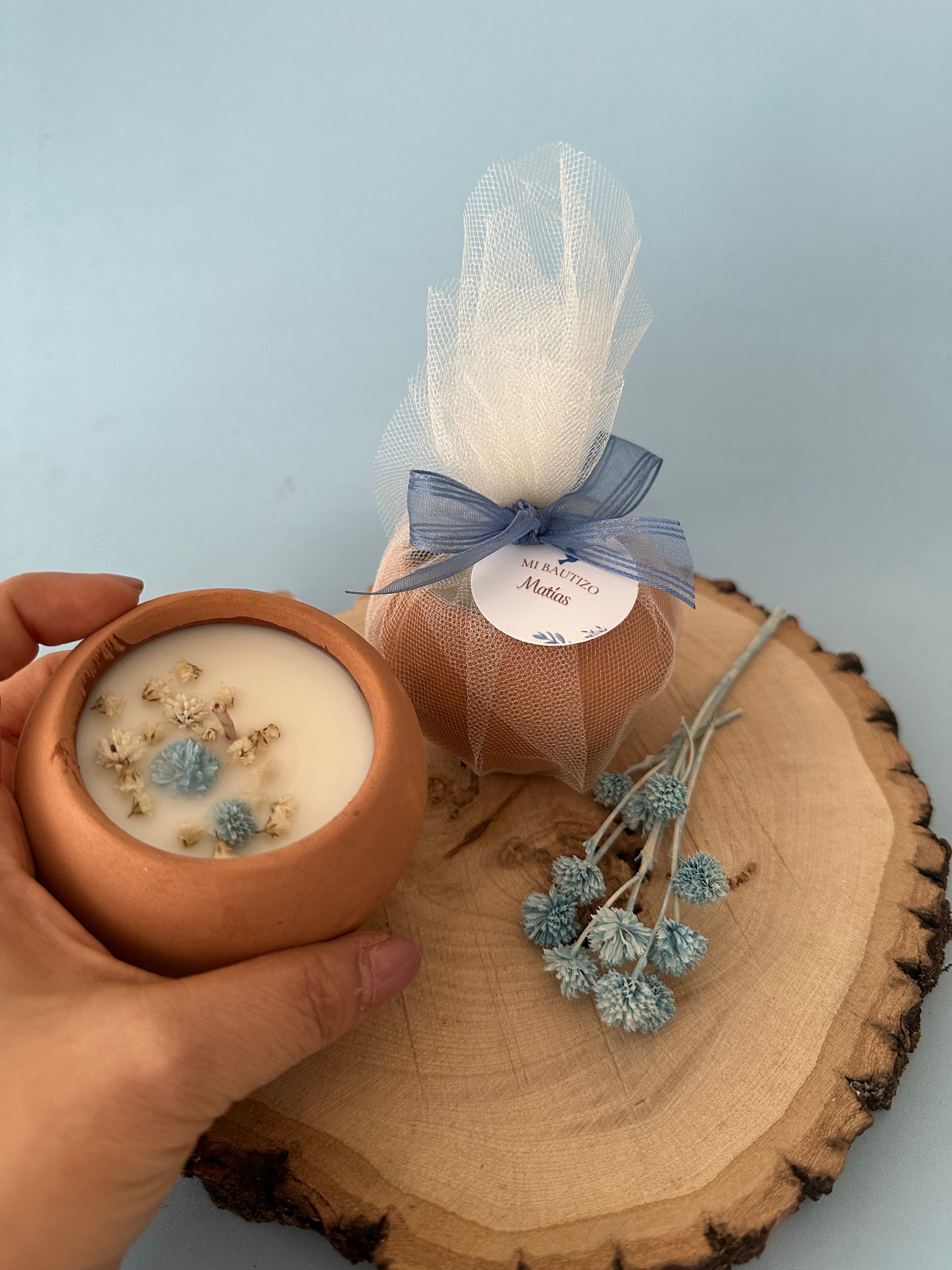 Vela de barro esfera