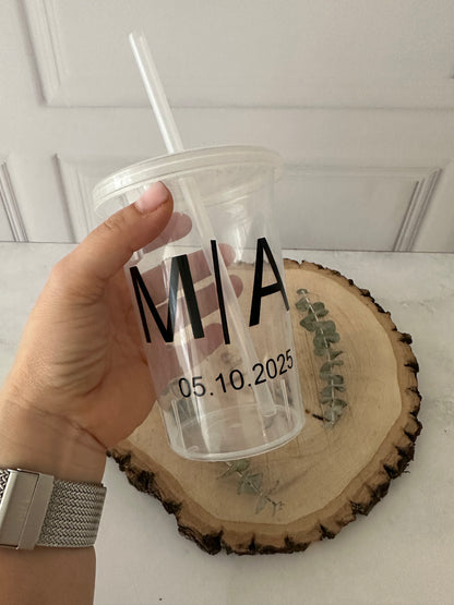 Vaso bachelor transparente de 16 oz.