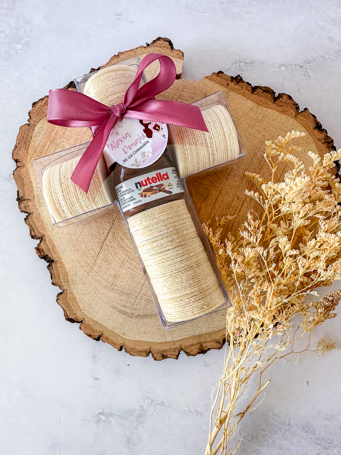 Cruz de oblea y mini nutella