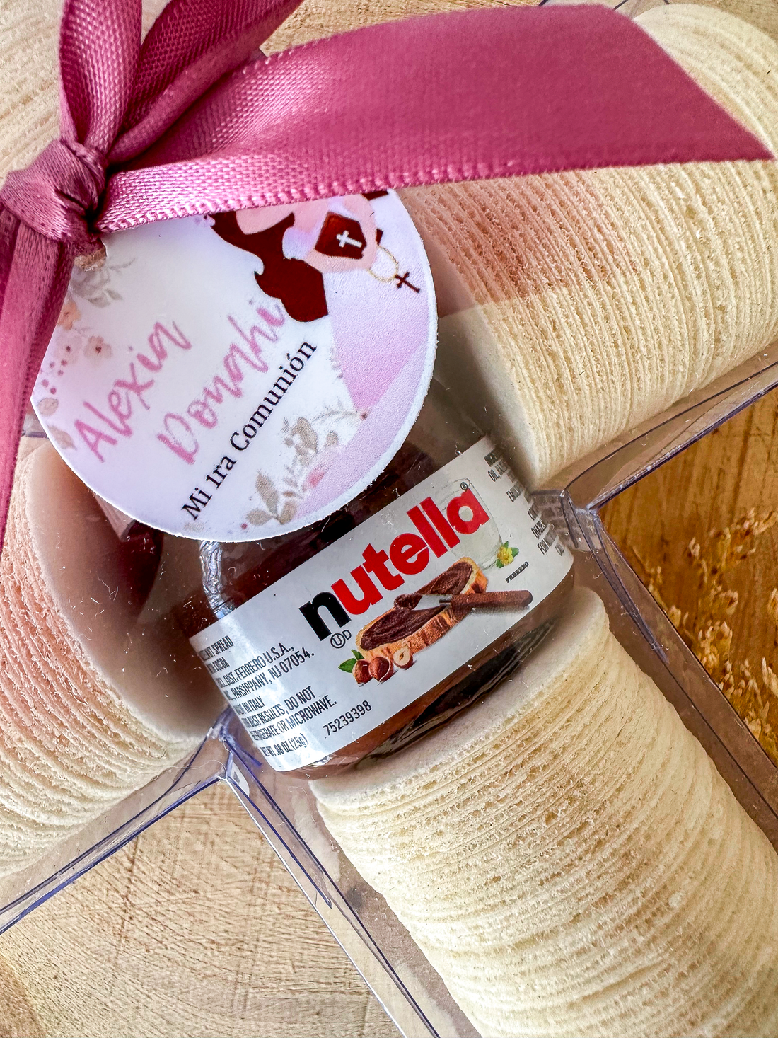 Cruz de oblea y mini nutella