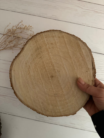 Rodaja de madera para centro de mesa